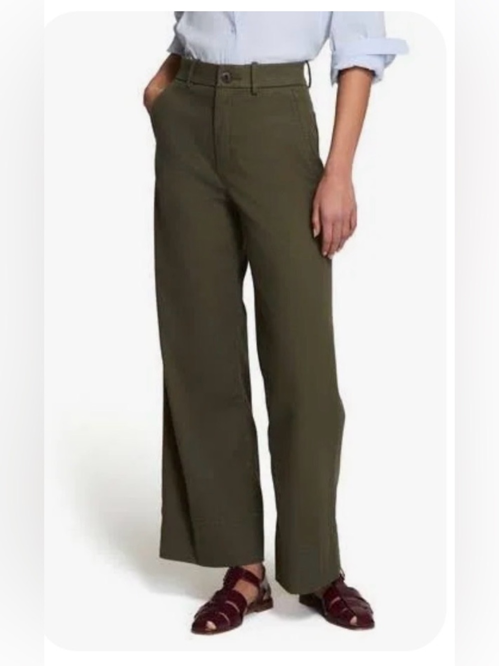 SPANX SPANXsupersmooth® Stretch Twill
Wide Leg Cropped Pant Size Medium